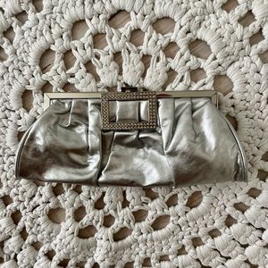 Vintage Thrifted Silver Clutch